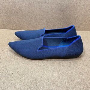 Rothys Navy Blue Pointed Toe Flats Womens 7.5 US Eco-Friendly Recycled Materials